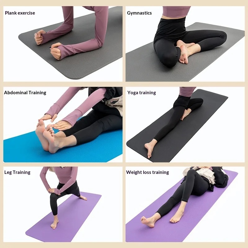 Home Pilates Yoga - Утолщенный нескользящий коврик для йоги с