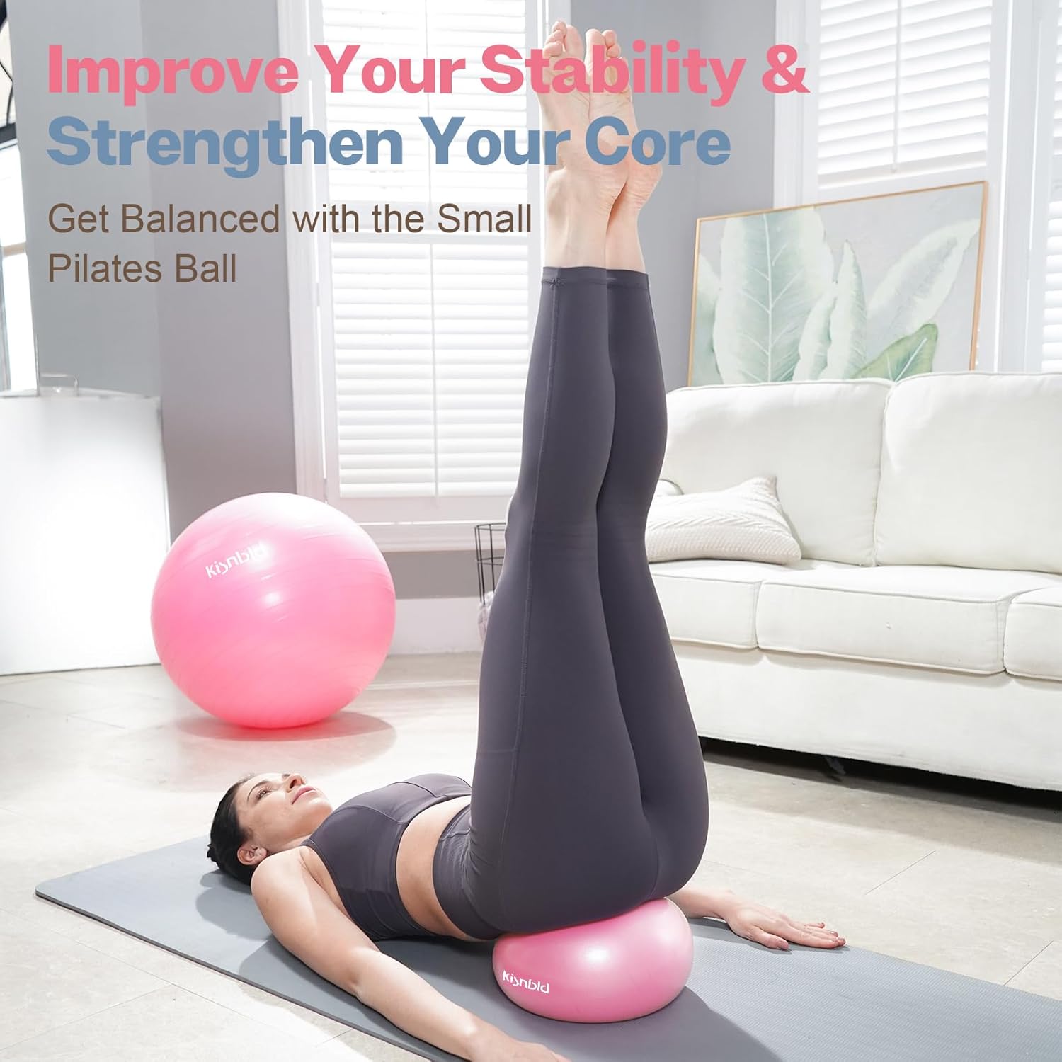 Маленький тренировочный мяч, 9 – обзор и цена Pilates Yoga Workout At Home